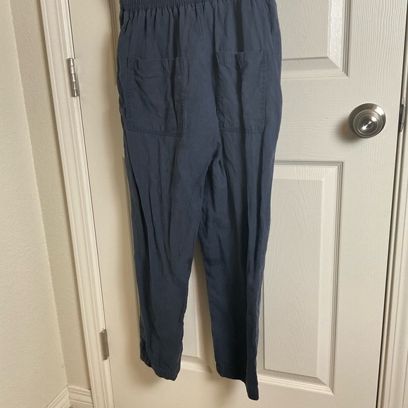 Joie Women's Navy Jumpsuit linen blend size large - Picture 13 of 16